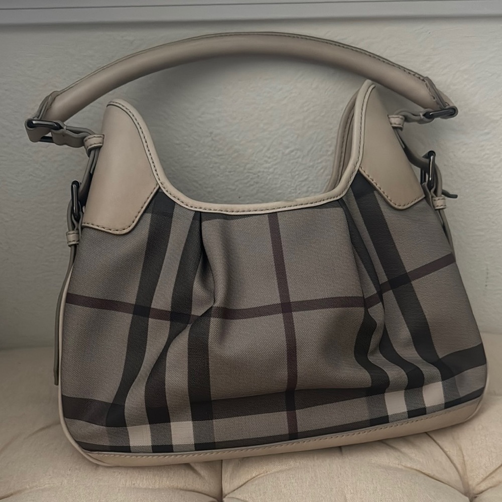 Burberry Beige and Brown Checkered Women's Bag